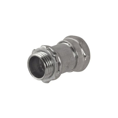 Conector Recto Compresión de Acero Galvanizado para Pared Delgada de 1 .